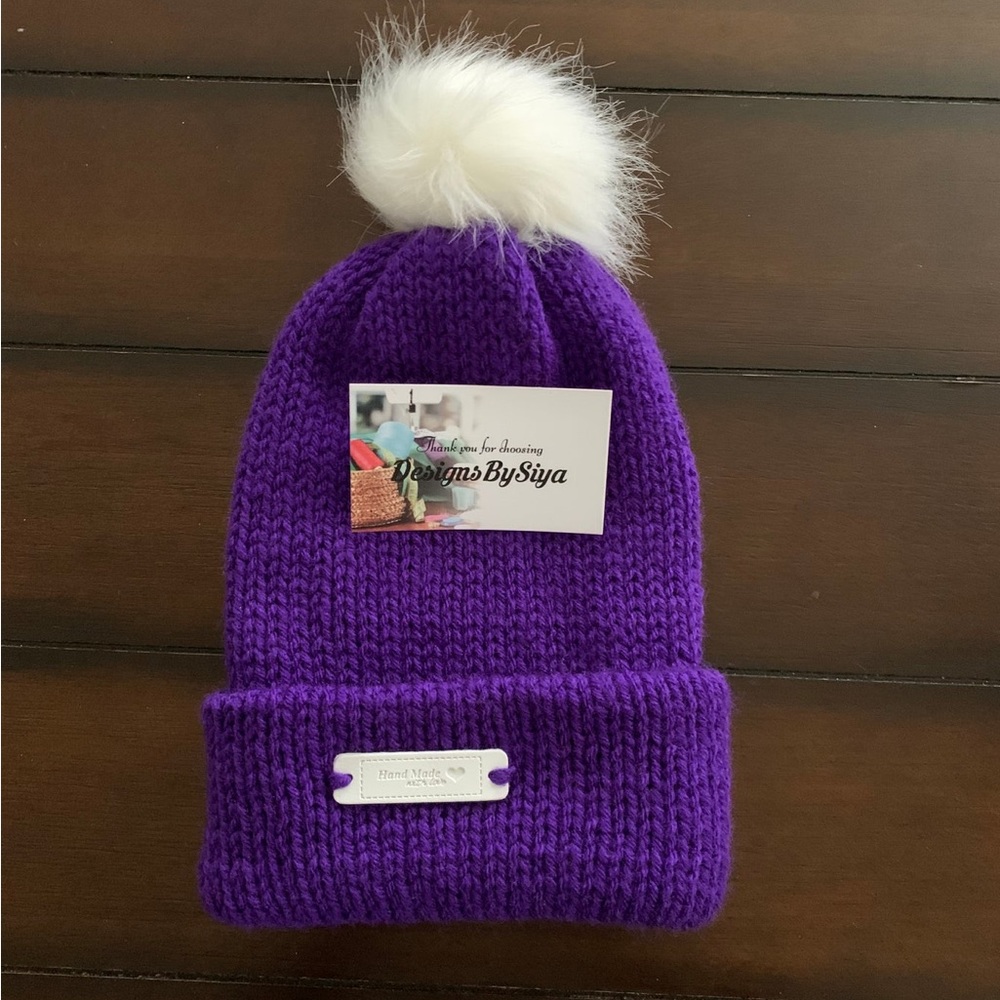 New!! Hand knitted Beanie Hat 1 Available